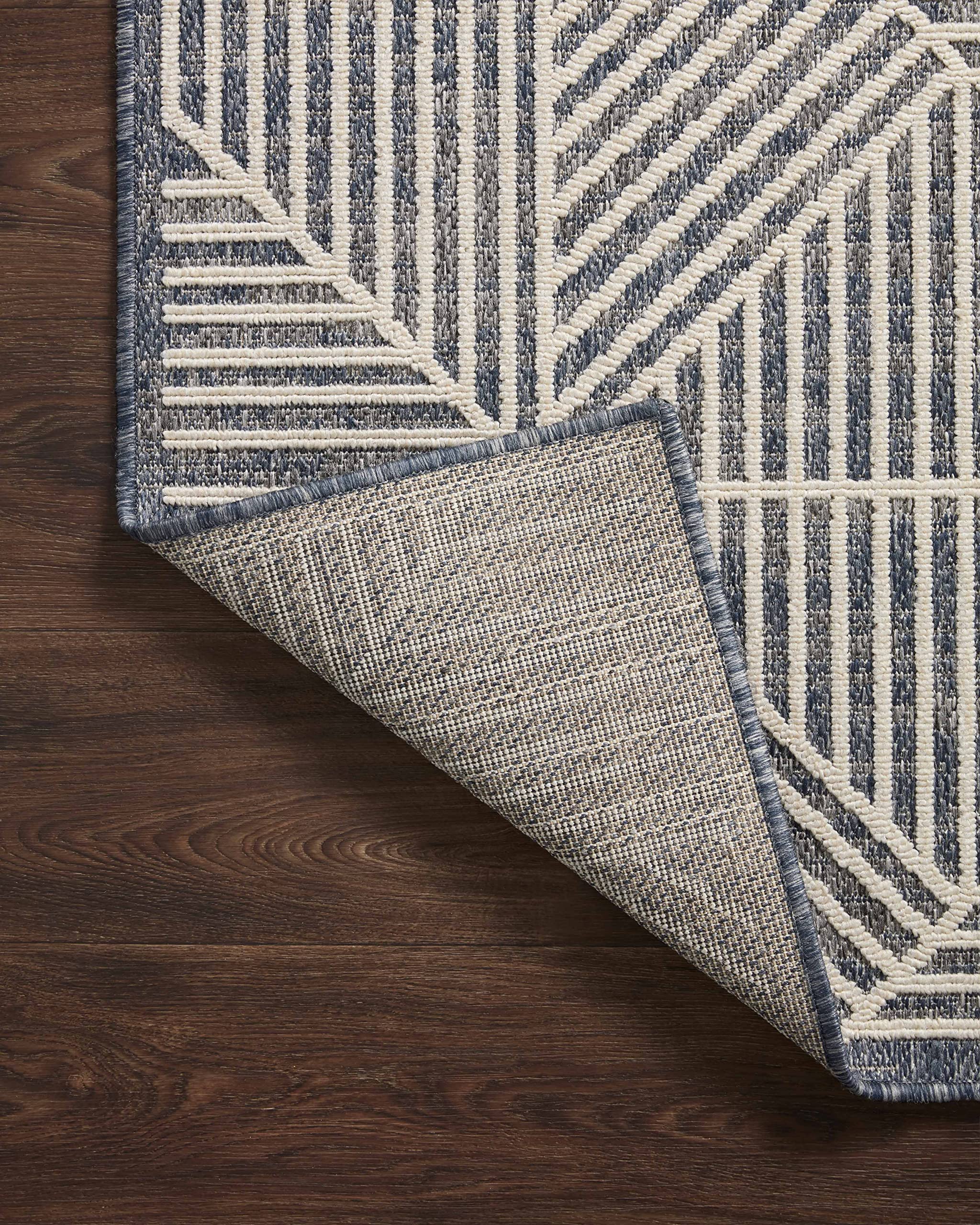 Loloi II Rainier Collection RAI-03 Denim/Ivory 2'-2" x 3'-9" Accent Rug