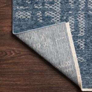 Loloi II Vance Collection VAN-01 Denim/Dove 2'-7" x 12'-0" Runner Rug