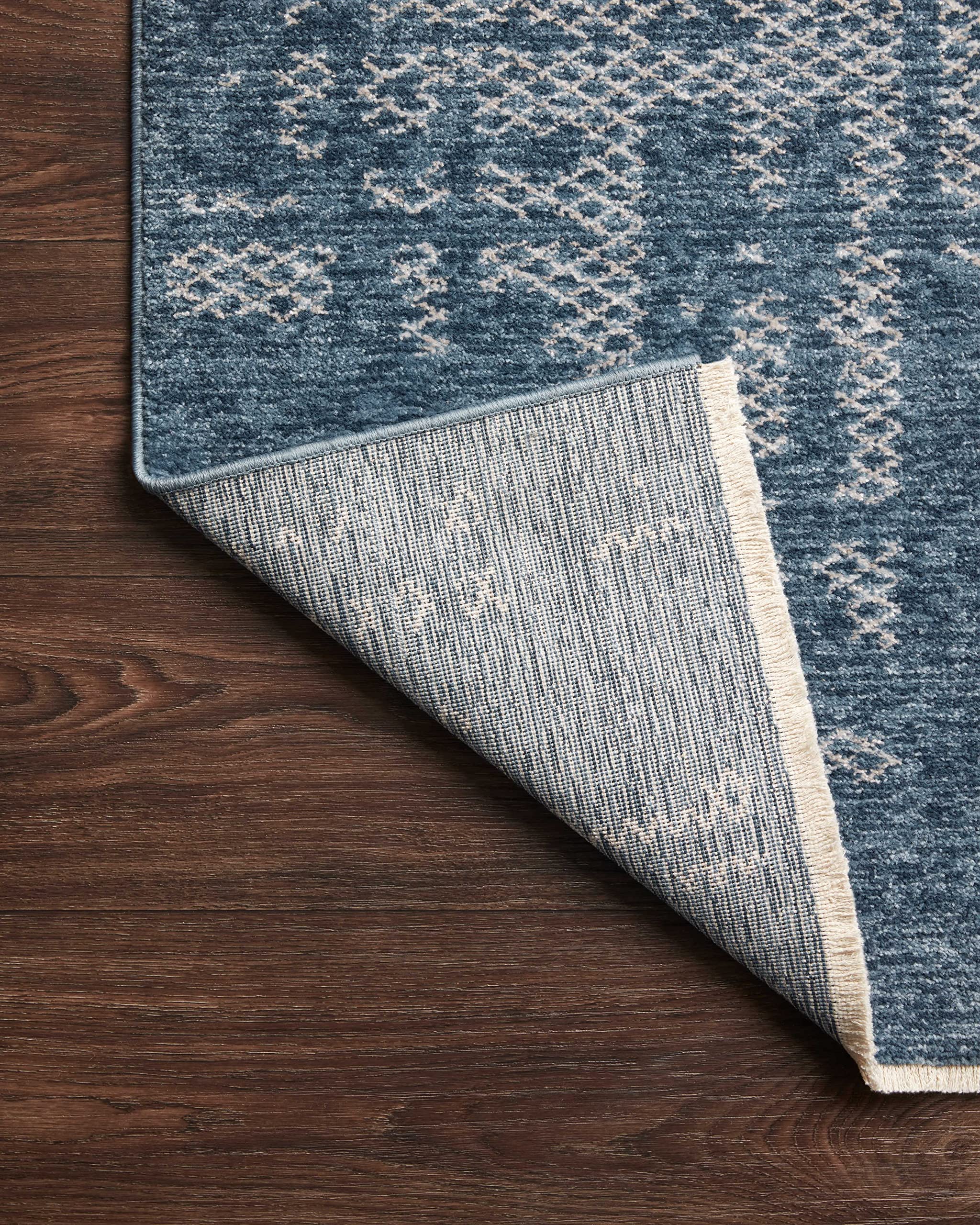 Loloi II Vance Collection VAN-01 Denim/Dove 2'-7" x 12'-0" Runner Rug