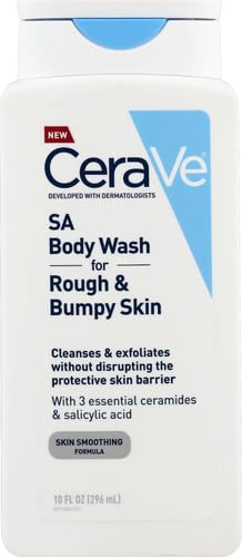 CeraVe Body Wash with Salicylic Acid | Fragrance Free Body Wash to Exfoliate Rough and Bumpy Skin | Allergy Tested | 10 Ounce