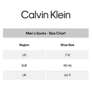 Calvin Klein Men's High Quarter Socks - 6 Pack Breathable Soft Cushioned Mini Crew Athletic Socks for Men (Shoe Size: 6-12.5), Size 7-12, Black