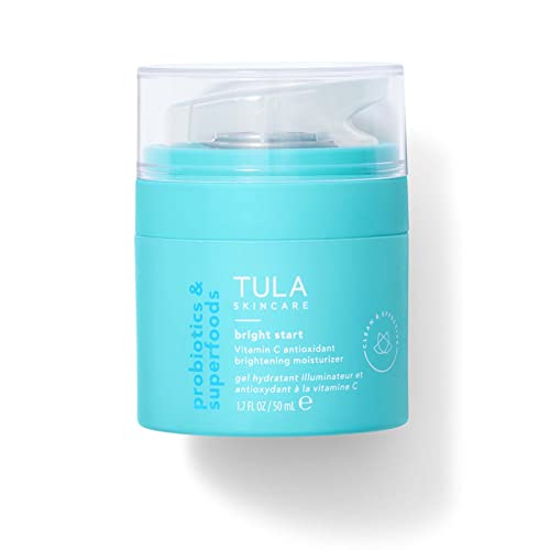 TULA Skin Care Bright Start Vitamin C Antioxidant Brightening Moisturizer - Lightweight Gel Cream, Brightens, Hydrates & provides Antioxidant Protection, 1.7 oz.