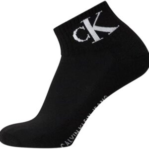 Calvin Klein Men's High Quarter Socks - 6 Pack Breathable Soft Cushioned Mini Crew Athletic Socks for Men (Shoe Size: 6-12.5), Size 7-12, Black