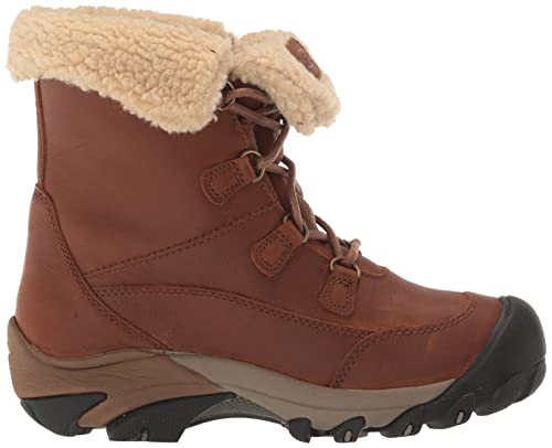 KEEN Women's Betty Boot Short Waterproof Insulated Ankle, Brown/Shitake, 7