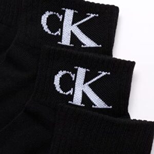 Calvin Klein Men's High Quarter Socks - 6 Pack Breathable Soft Cushioned Mini Crew Athletic Socks for Men (Shoe Size: 6-12.5), Size 7-12, Black