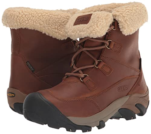 KEEN Women's Betty Boot Short Waterproof Insulated Ankle, Brown/Shitake, 7