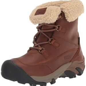 KEEN Women's Betty Boot Short Waterproof Insulated Ankle, Brown/Shitake, 7