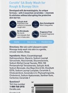 CeraVe Body Wash with Salicylic Acid | Fragrance Free Body Wash to Exfoliate Rough and Bumpy Skin | Allergy Tested | 10 Ounce