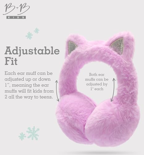 Brook + Bay Ear Muffs For Kids - Winter Kids Ear Muffs for Boys & Girls - Plush Animal Earmuffs - Cozy Ear Warmers for Kids