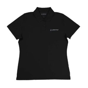 boeing signature logo tech mesh women's polo, black, l