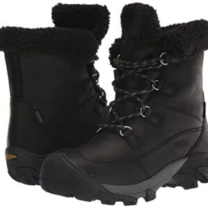 KEEN Women's Betty Boot Short Waterproof Insulated Ankle, Black/Black, 9