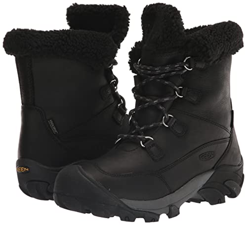 KEEN Women's Betty Boot Short Waterproof Insulated Ankle, Black/Black, 9