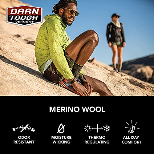 Darn Tough Men's Hiker Book Sock Full Cushion (Style 1405) Merino Wool, Charcoal (Large 10-12) - 6 Pack