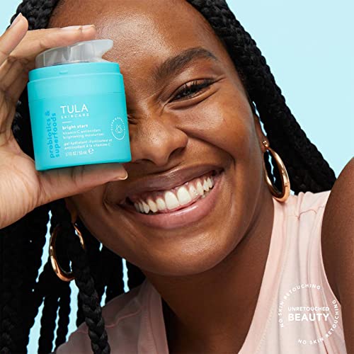 TULA Skin Care Bright Start Vitamin C Antioxidant Brightening Moisturizer - Lightweight Gel Cream, Brightens, Hydrates & provides Antioxidant Protection, 1.7 oz.