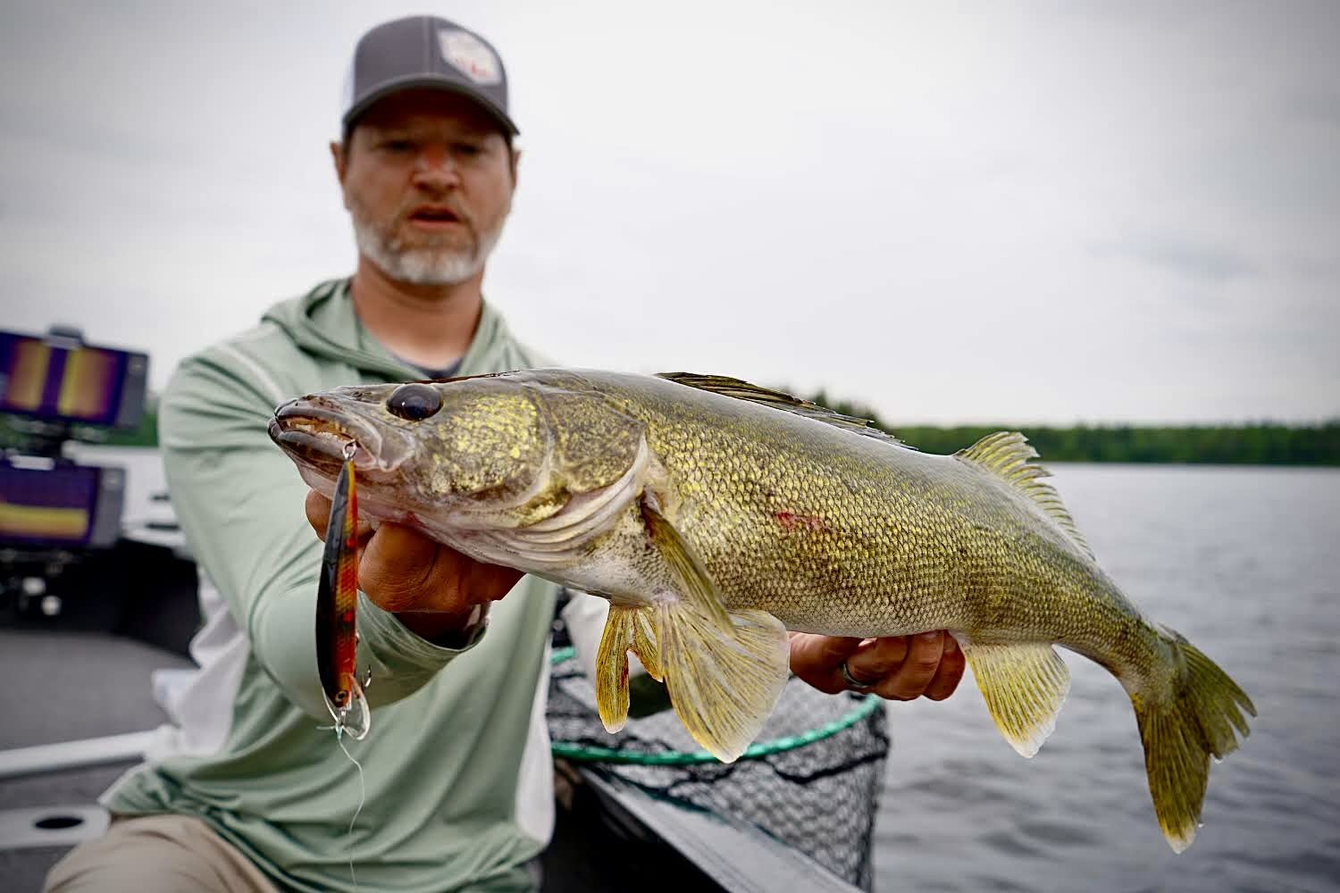 Rumble B Crankbait, Hot Perch, 3/8 Oz, Dives 10-14 Feet for Bass, Walleye, Trout, and Pike