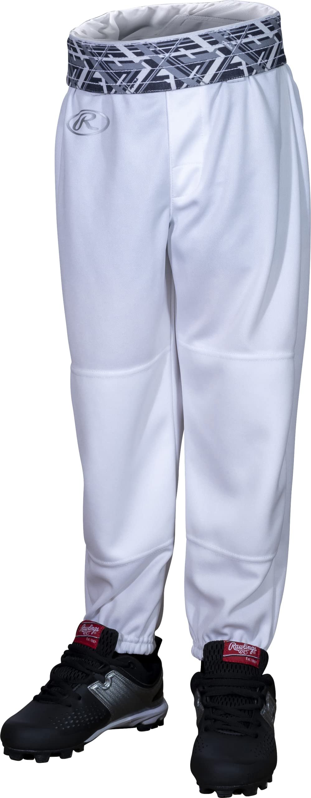 Rawlings REMIX | T-Ball & Youth Baseball & Softball | Game/Practice Pants | White/Black | X-Small