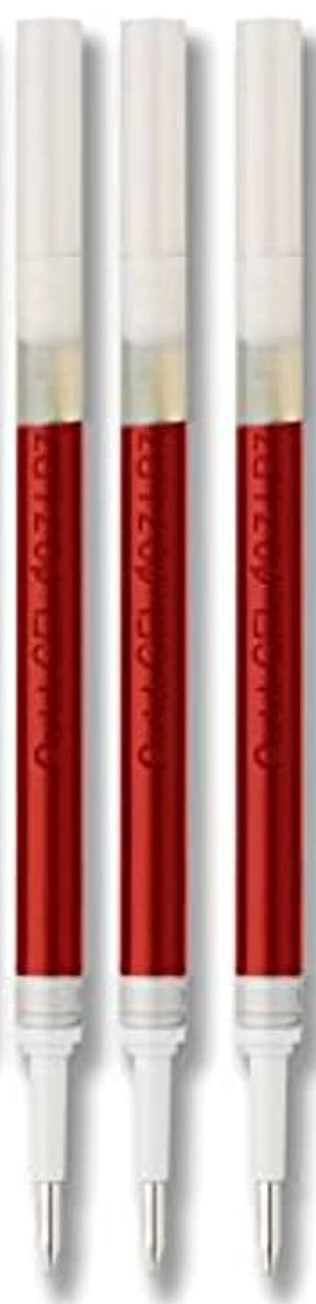 Pentel EnerGel Liquid Gel Ink Pens 0.7 mm - Pack of 5 Red Deluxe RTX Energel Pens with 3 Refills