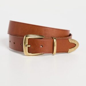 Madewell Western Chunky Buckle Belt English Saddle MD