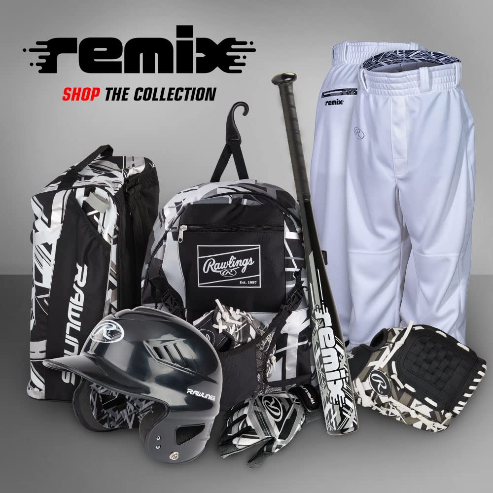 Rawlings REMIX | T-Ball & Youth Baseball & Softball | Game/Practice Pants | White/Black | X-Small