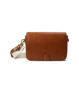 madewell the transport flap shoulder bag english saddle one size