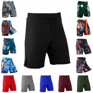 roar kids mixed martial arts mma shorts bjj cross training gym boxing grappling kickboxing muay thai workout shorts (y-medium, black)