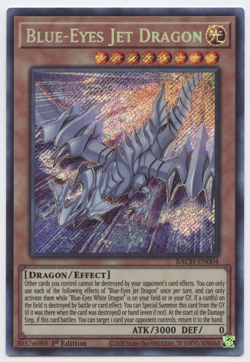 Blue-Eyes Jet Dragon - BACH-EN004 - Secret Rare - 1st Edition