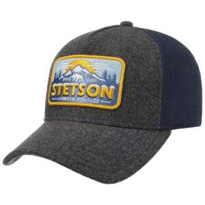 stetson polar trucker cap men grey-blue one size