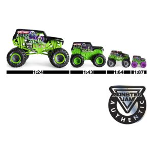 Monster Jam Official Aftershock Monster Truck - Aftershock Collector 1:24 Scale Die-Cast Vehicle - Chrome Rims and BKT Tread Tires For Use In All Playsets - Collectible For Fans & Birthday Parties