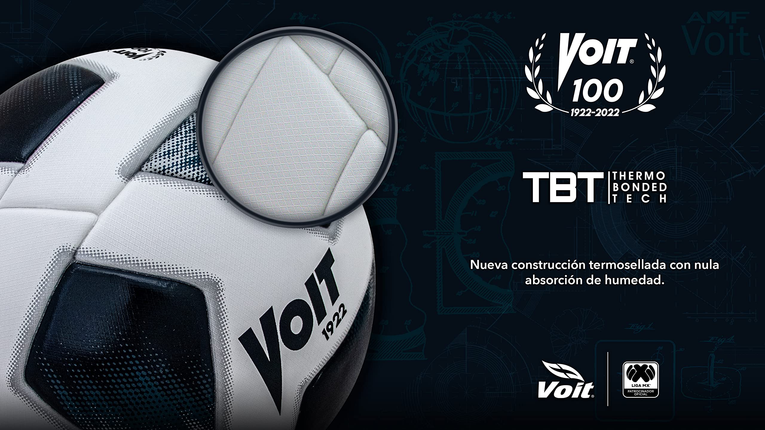 Voit 100 FIFA Quality PRO, Official Match Ball Liga MX Clausura 2022, No. 5 Soccer Ball