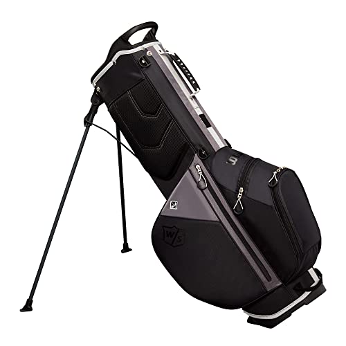 Wilson Staff Feather Golf Stand Bag - Black/Charcoal/Silver, 4 Way top