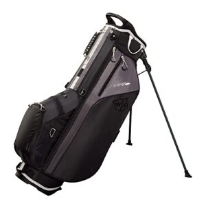 Wilson Staff Feather Golf Stand Bag - Black/Charcoal/Silver, 4 Way top