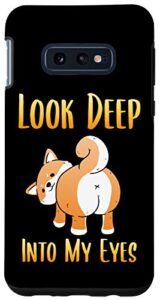 galaxy s10e funny shiba inu uni dog look deep into my eyes japan case