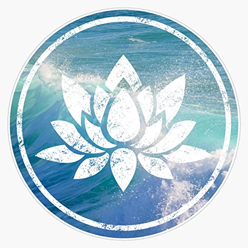 Yoga lotus ocean Bumper Sticker Vinyl Decal 5"