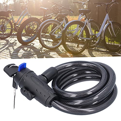 Steel Wire Lock, Easy to Carry Bike Lock with Mounting Bracket Electrocar Lock Motorcycle for Lawn Mowers for Outdoor