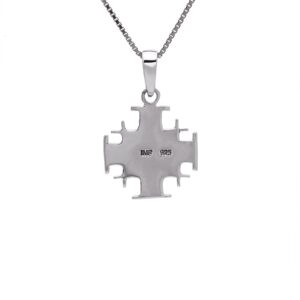 The Peace of God Nano Sim New Testament Silver Pendant - Jerusalem Cross