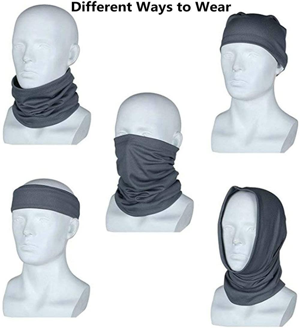 Balaclava Headwear Protection Unisex Half Mask Ladies Men's Fishing Safety Mask Adult Neck Cycling Outdoor Cycling Mask Sports Bandana(H-White-1)