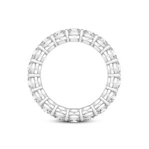 2 Carat | IGI Certified Round Shape Lab Grown Diamond Eternity Ring For Women | 14K White Gold | FG-VS Quality Friendly Diamonds