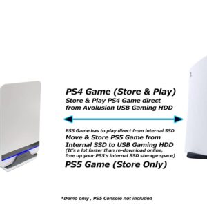 Avolusion PRO-X (White) 2TB USB 3.0 External Gaming Hard Drive for PS5 Game Console - 2 Year Warranty