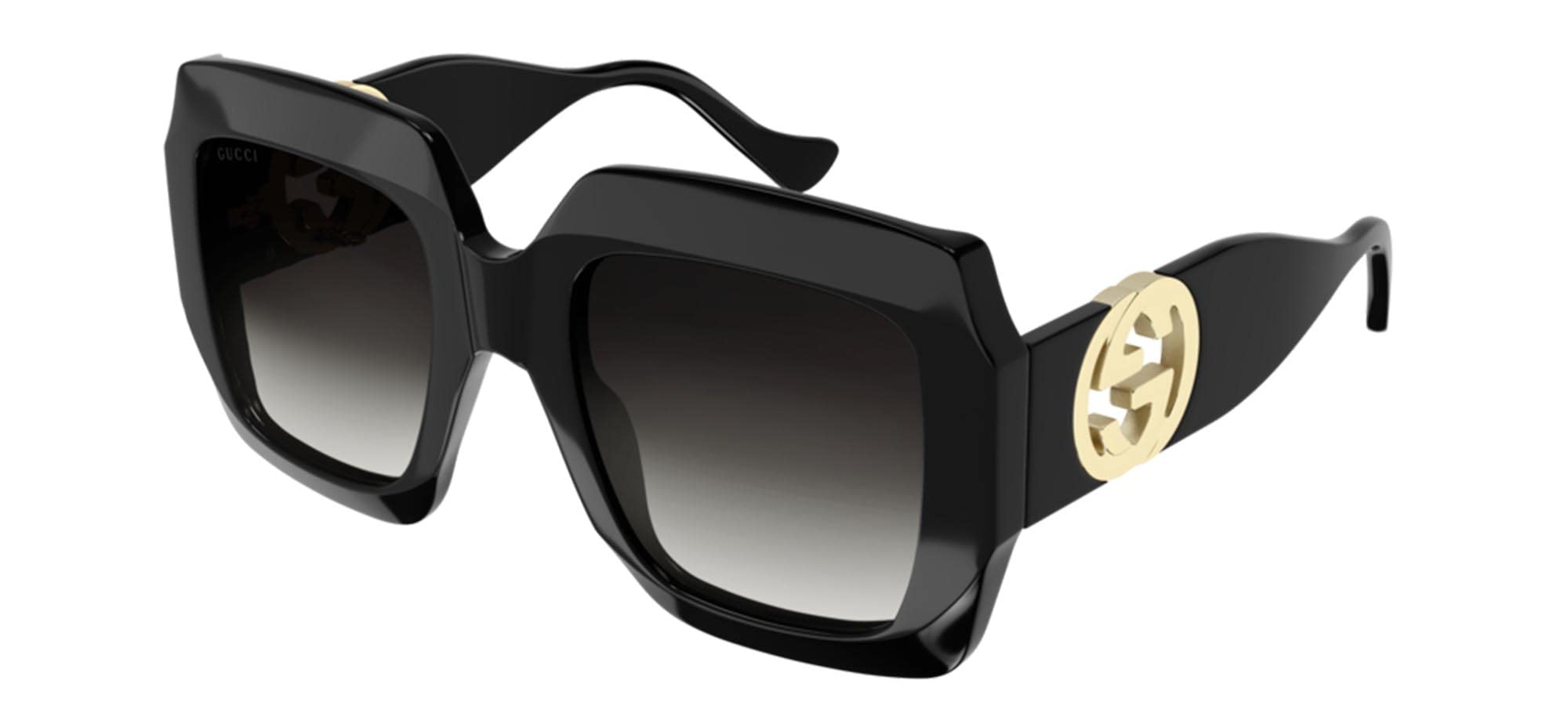 Gucci GG1022S women Sunglasses Shiny Black/Grey 54/23/140