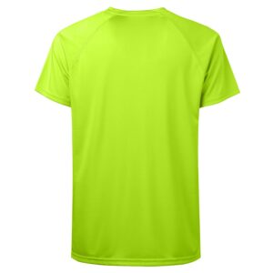 MOHEEN Men's Short Sleeve T Shirt Lightweight Moisture Wicking Performance Soft Touch Breathable Athletic Shirts(Yellow,XL)