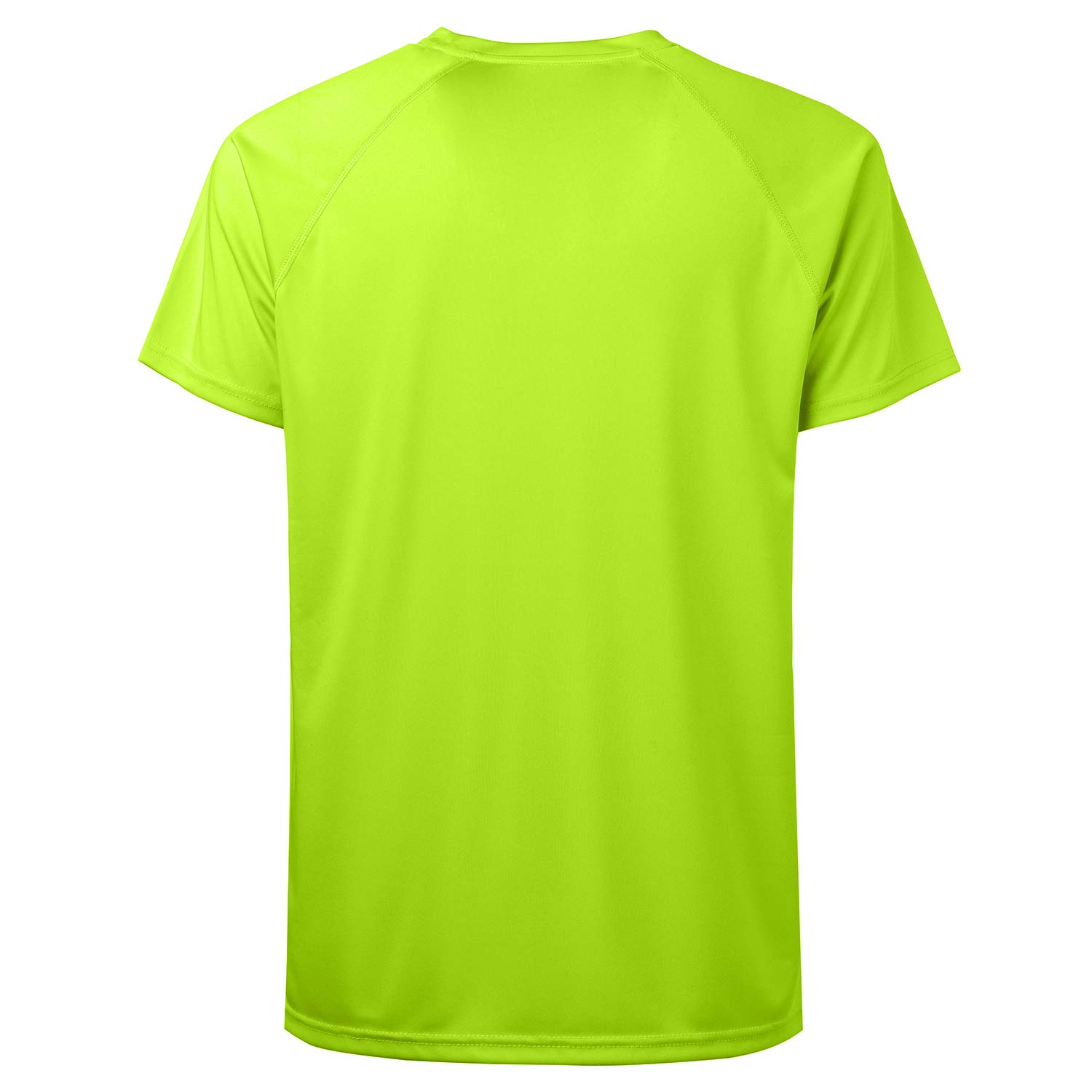 MOHEEN Men's Short Sleeve T Shirt Lightweight Moisture Wicking Performance Soft Touch Breathable Athletic Shirts(Yellow,XL)