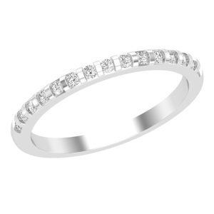 dazzlingrock collection round lab grown white diamond single row stackable wedding band for her (0.22 ctw), in 925 sterling silver, size 5