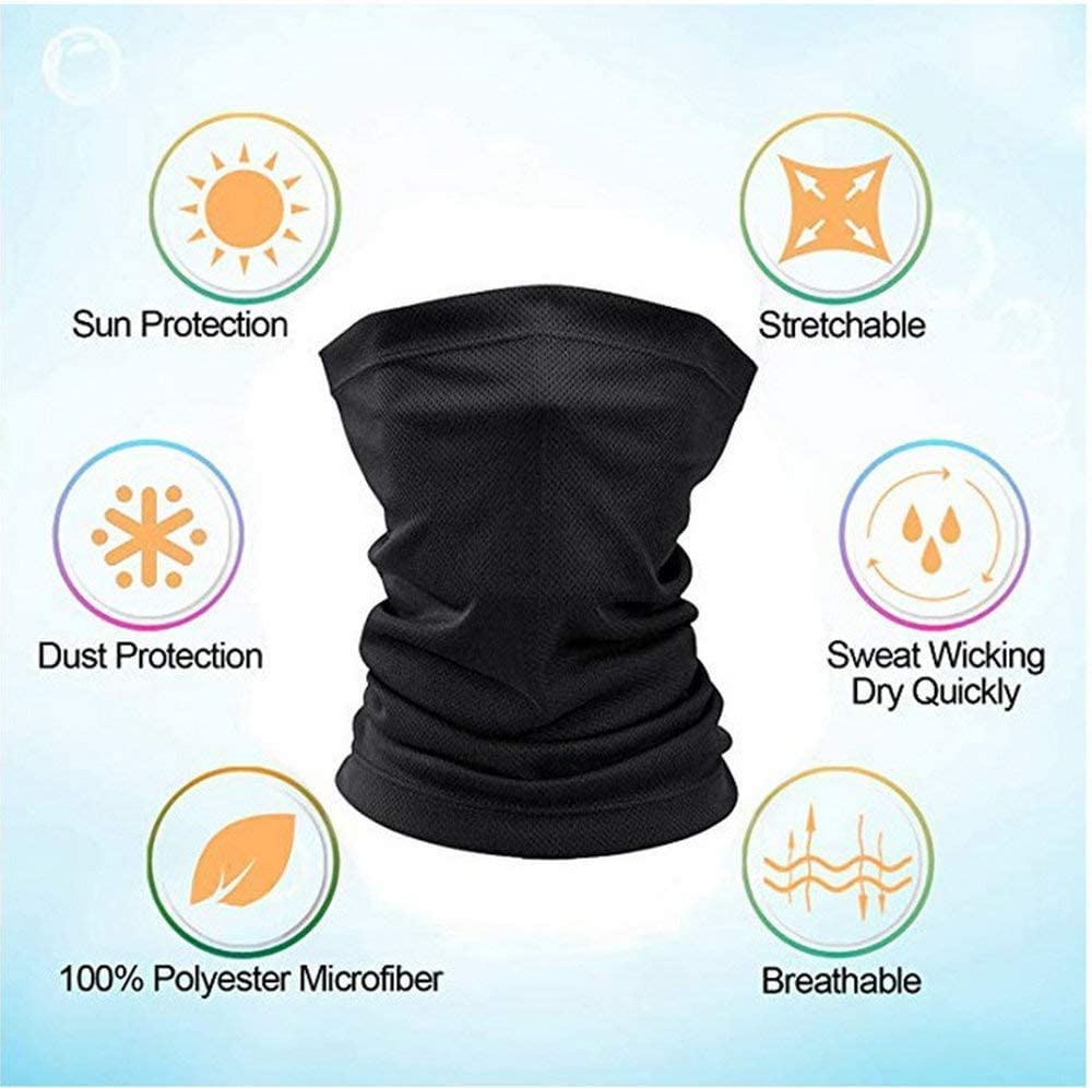 Balaclava Headwear Protection Unisex Half Mask Ladies Men's Fishing Safety Mask Adult Neck Cycling Outdoor Cycling Mask Sports Bandana(H-White-1)