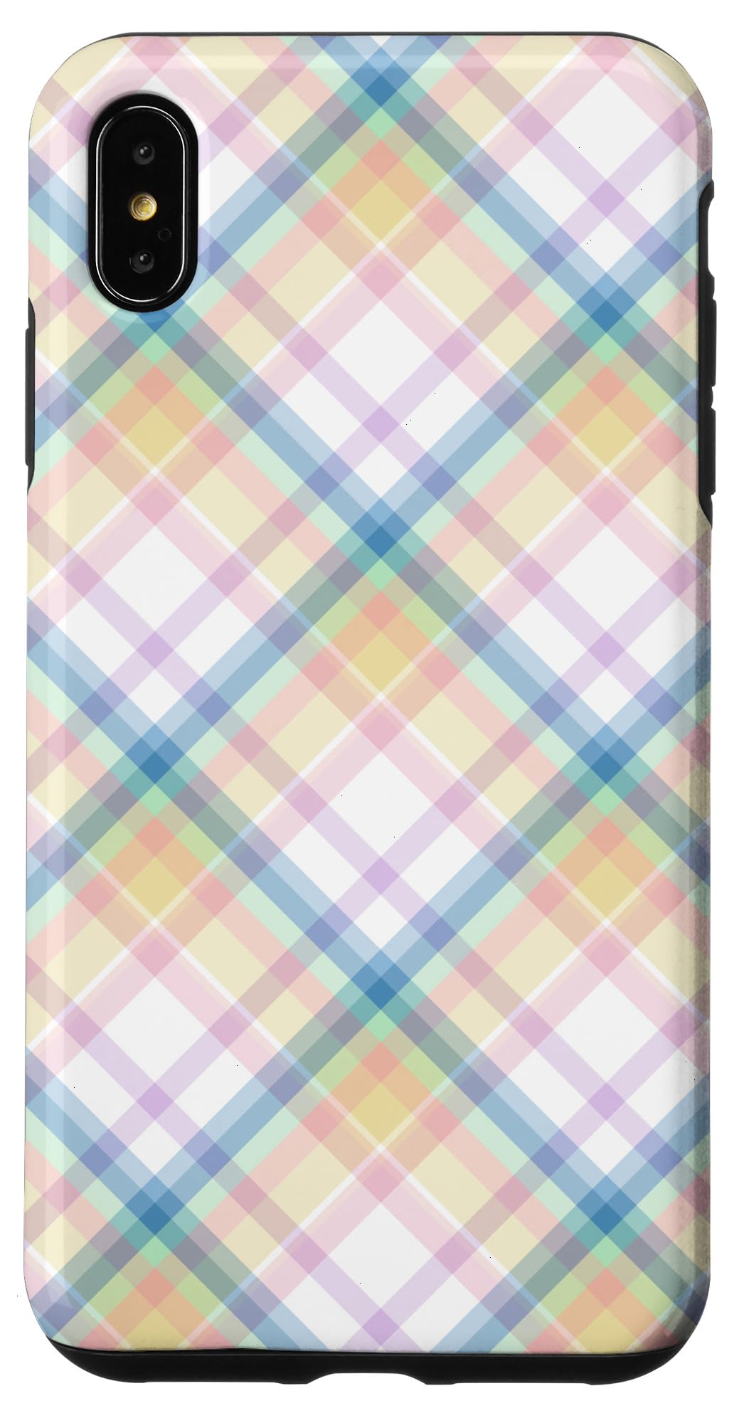 iPhone XS Max Cute Spring Tartan Check Pattern For Girls Simple Decorative Case