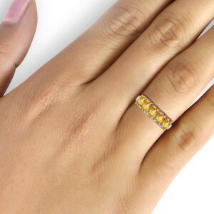 JEWELEXCESS 2.30 CTW Citrine Ring in Sterling Silver