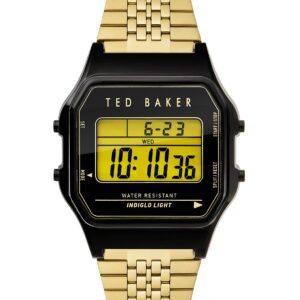 Ted Baker Ted 80's Stainless Steel Gold Tone Bracelet Digital Watch (Model: BKP80S2049I)