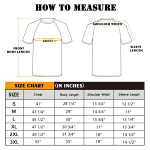 Men's UPF 50+ Sun Protection Shirts Short SleeveQuick Dry Running T-Shirt Lightweight Hiking Sun Shirt(White,M)