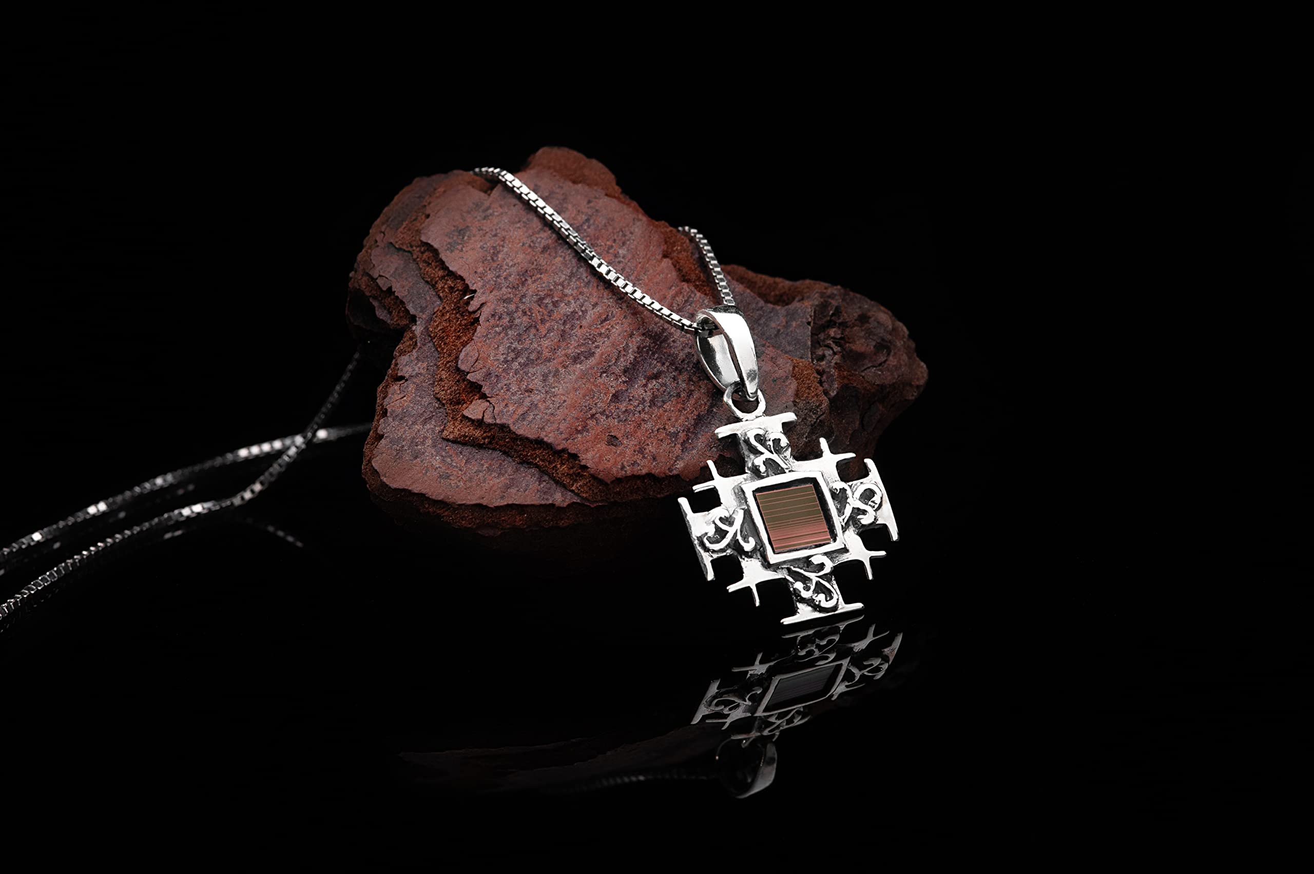 The Peace of God Nano Sim New Testament Silver Pendant - Jerusalem Cross