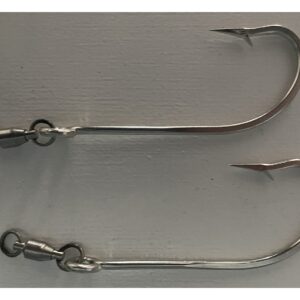 Tuna Hooks (10/0 O'shaughnessy Style Long Shank Swivel Hook, Qty-2)