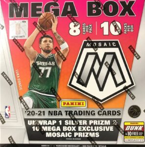 2020/21 panini mosaic nba basketball mega box (10 pks/bx)